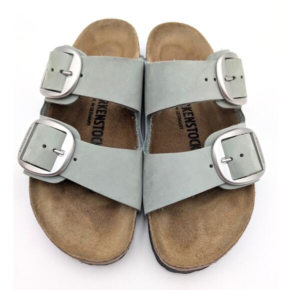 Birkenstock Arizona Big Buckle Nubuck Women's Sandals Sandcastle Size US5 EU36 - Picture 9 of 12